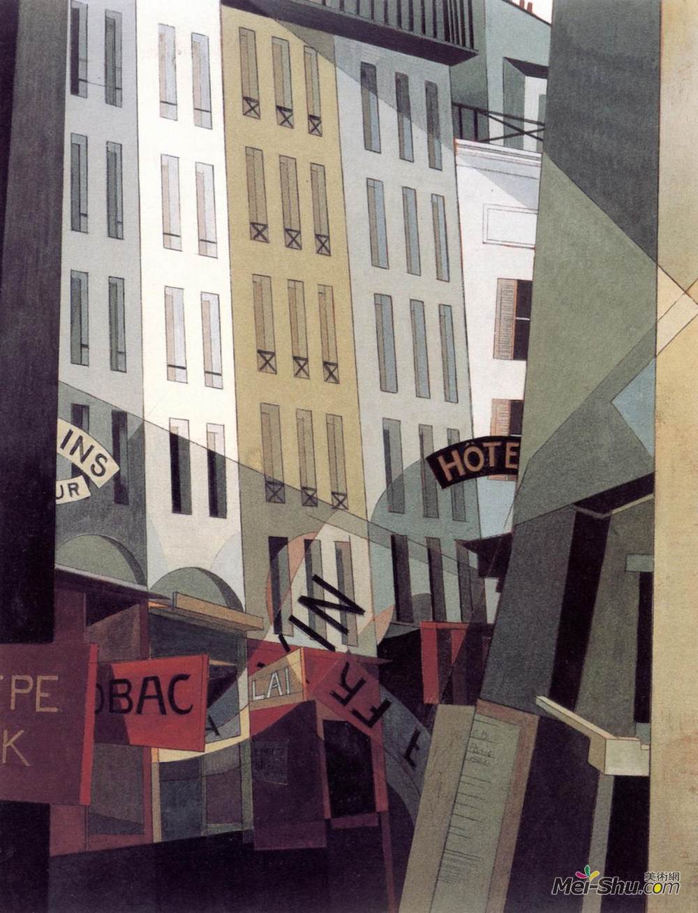 查尔斯·德穆斯(Charles Demuth)高清作品《Rue du Singe Qui P&êche》