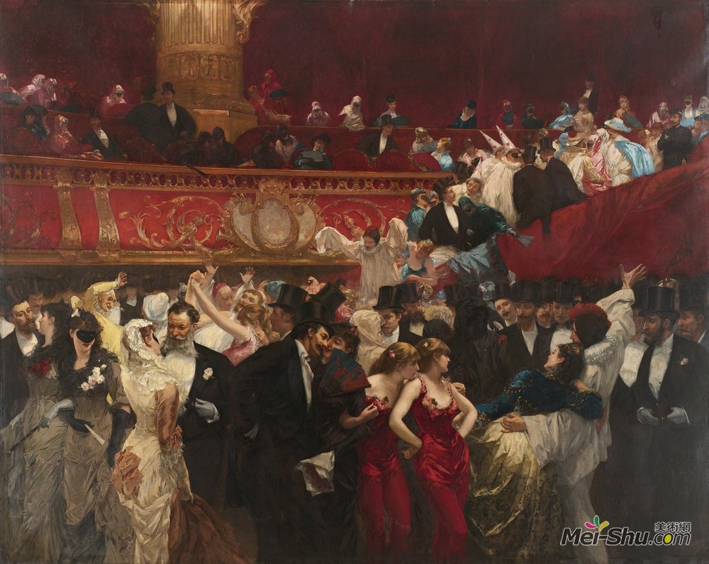 查尔斯·赫尔曼(Charles Hermans)高清作品《在化妆舞会上》