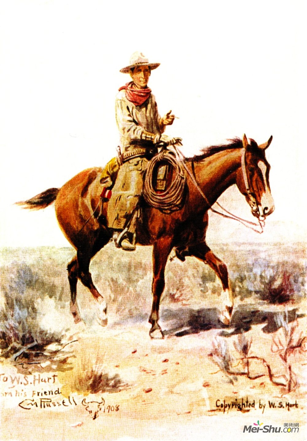 查尔斯·拉塞尔(Charles M. Russell)高清作品《威廉·哈特》