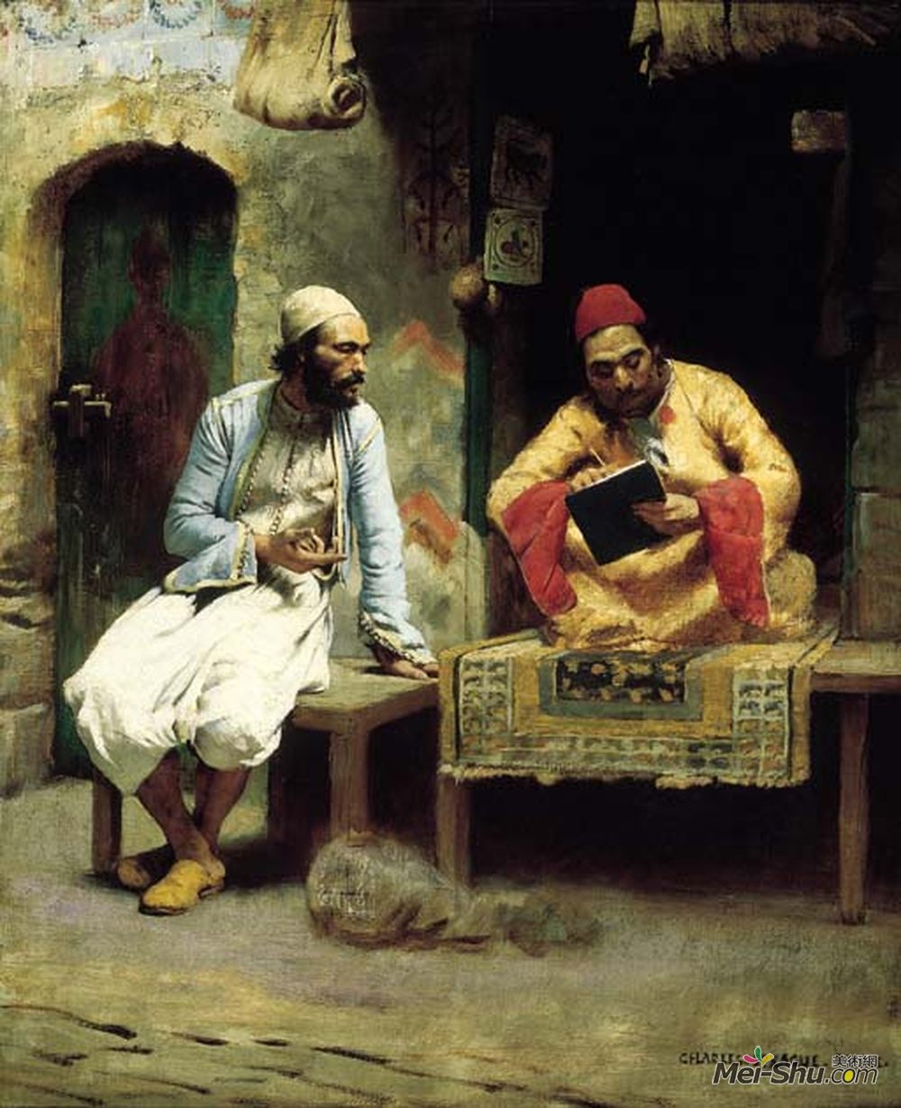 查尔斯·斯普拉格·皮尔斯(Charles Sprague Pearce)高清作品《信》