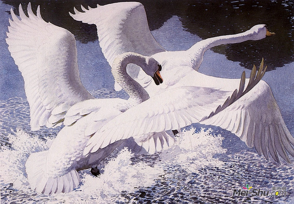 查尔斯·图尼克利夫(Charles Tunnicliffe)高清作品《情敌》