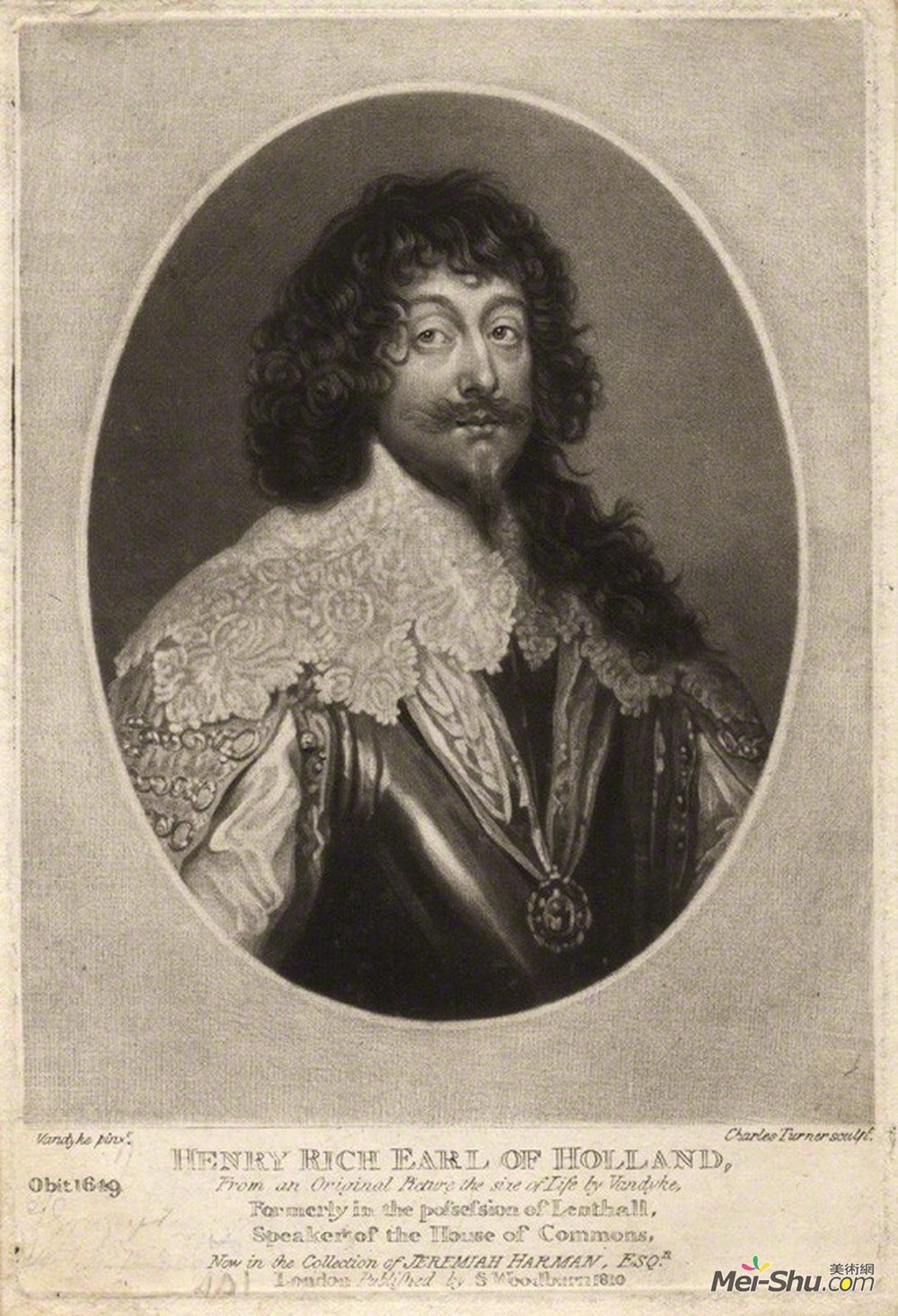 查尔斯·特尔纳(Charles Turner)高清作品《Henry Rich, 1st Earl of Holland》