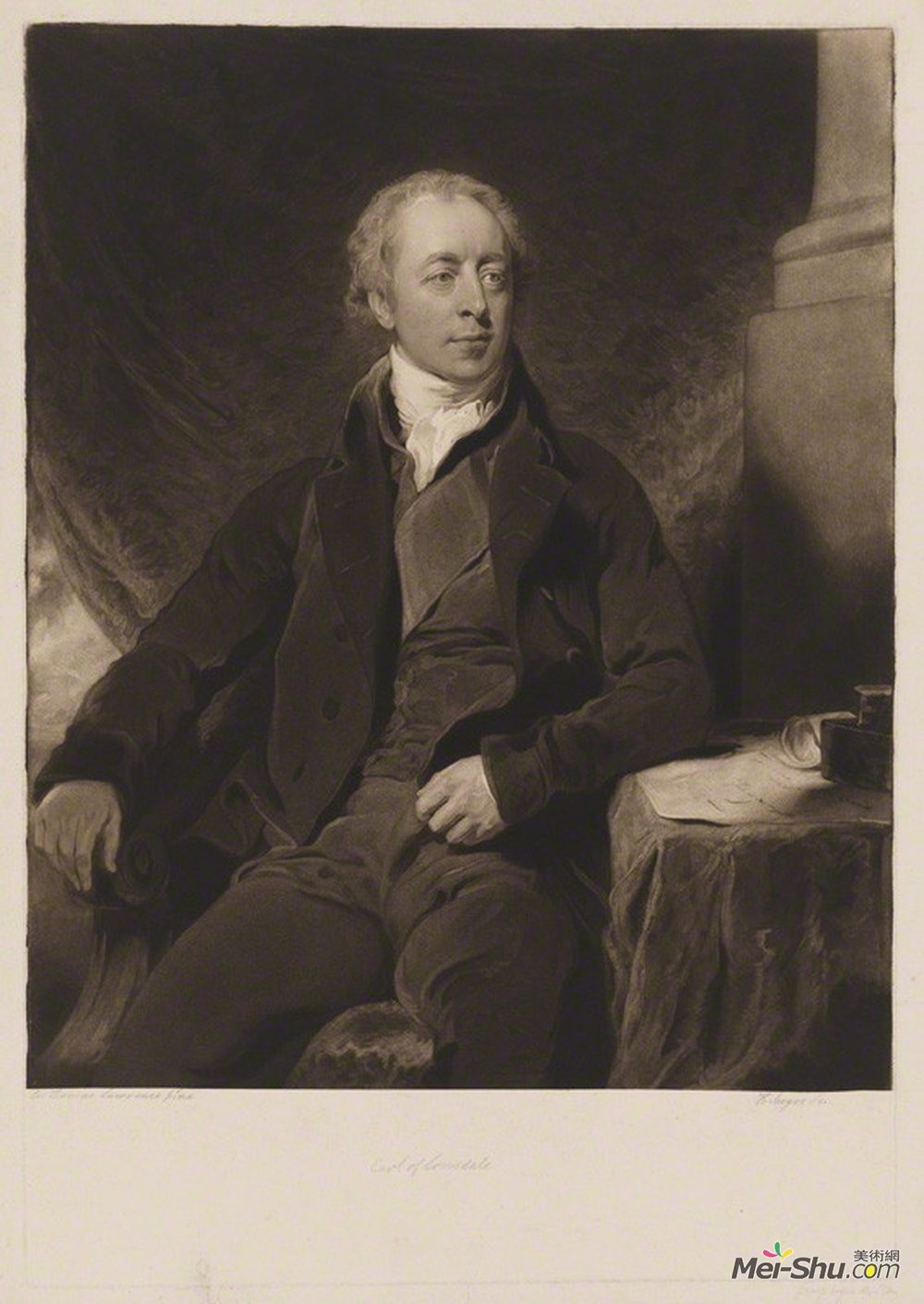 查尔斯·特尔纳(Charles Turner)高清作品《William Lowther, 1st Earl of Lonsdale》