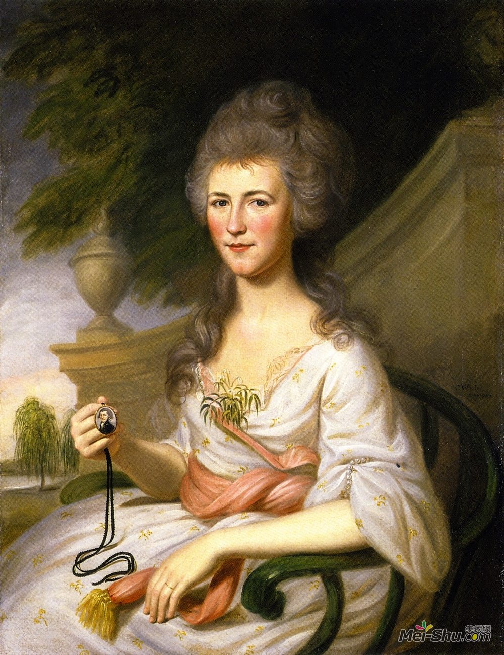 查尔斯·威尔森·皮尔(Charles Willson Peale)高清作品《Mrs. John O'Donnell (Sarah Chew Elliott)》