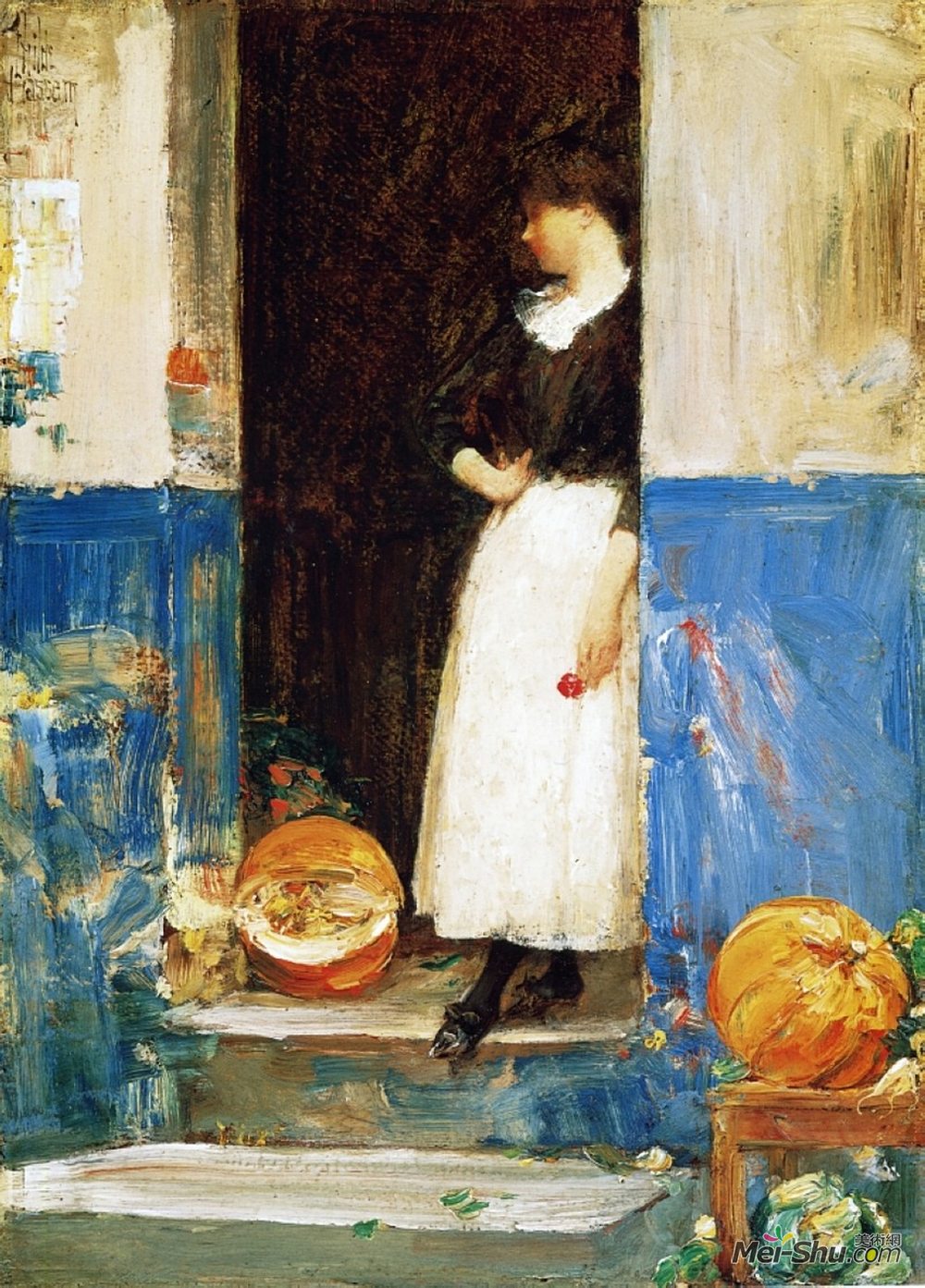 施尔德·哈森(Childe Hassam)高清作品《水果店》
