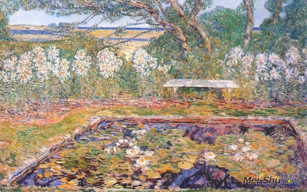 施尔德·哈森(Childe Hassam)高清作品《长岛花园》