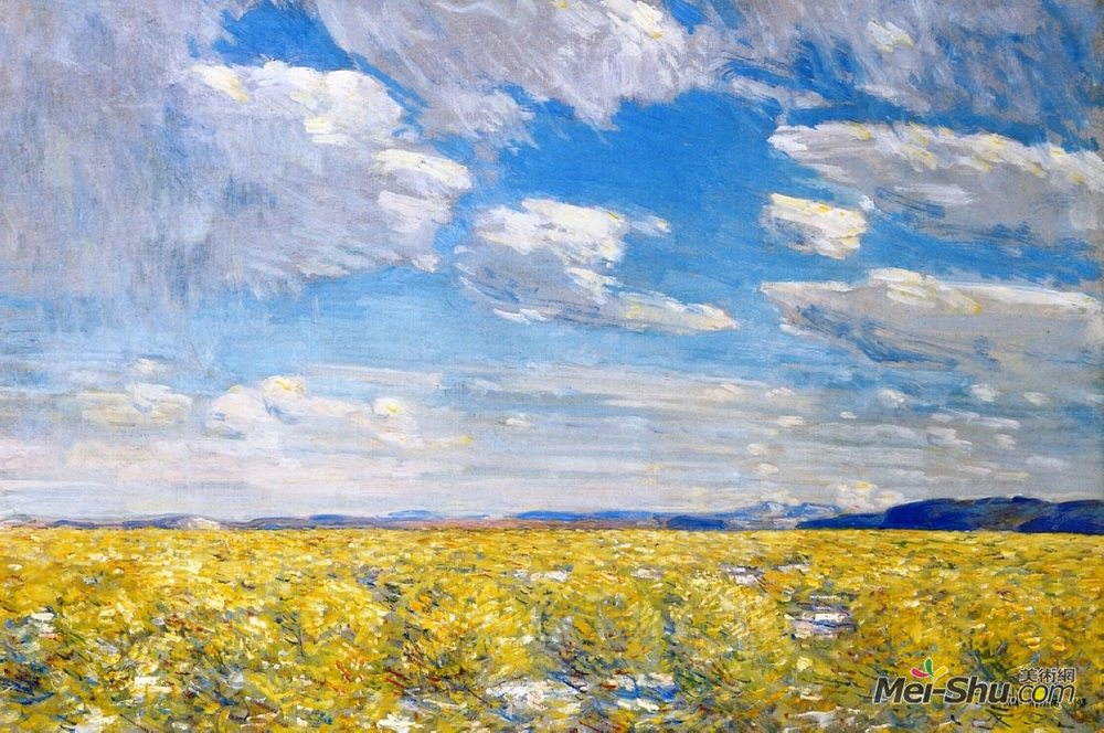 施尔德·哈森(Childe Hassam)高清作品《下午天空，哈尼沙漠》