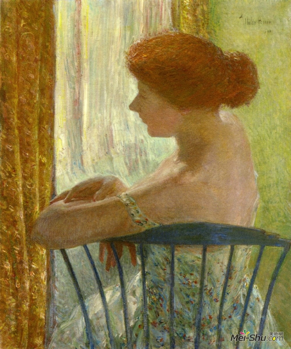 施尔德·哈森(Childe Hassam)高清作品《逆光》