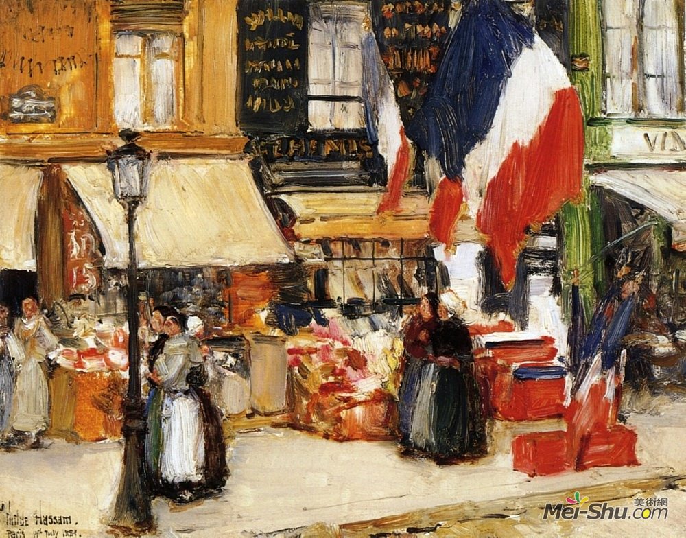 施尔德·哈森(childe hassam)高清作品:bastille day