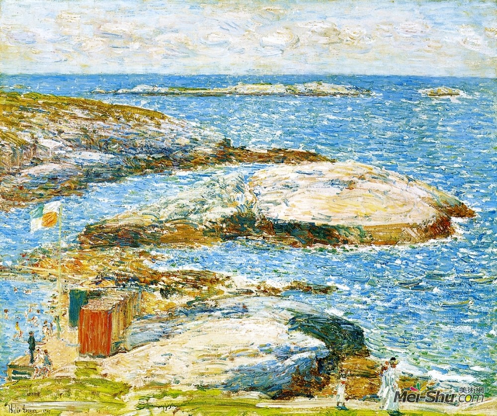 施尔德·哈森(Childe Hassam)高清作品《Bathing Pool, Appledore》