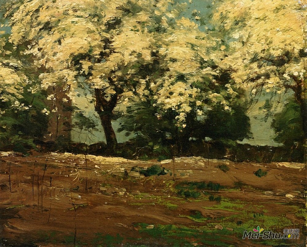 施尔德·哈森(Childe Hassam)高清作品《开花》