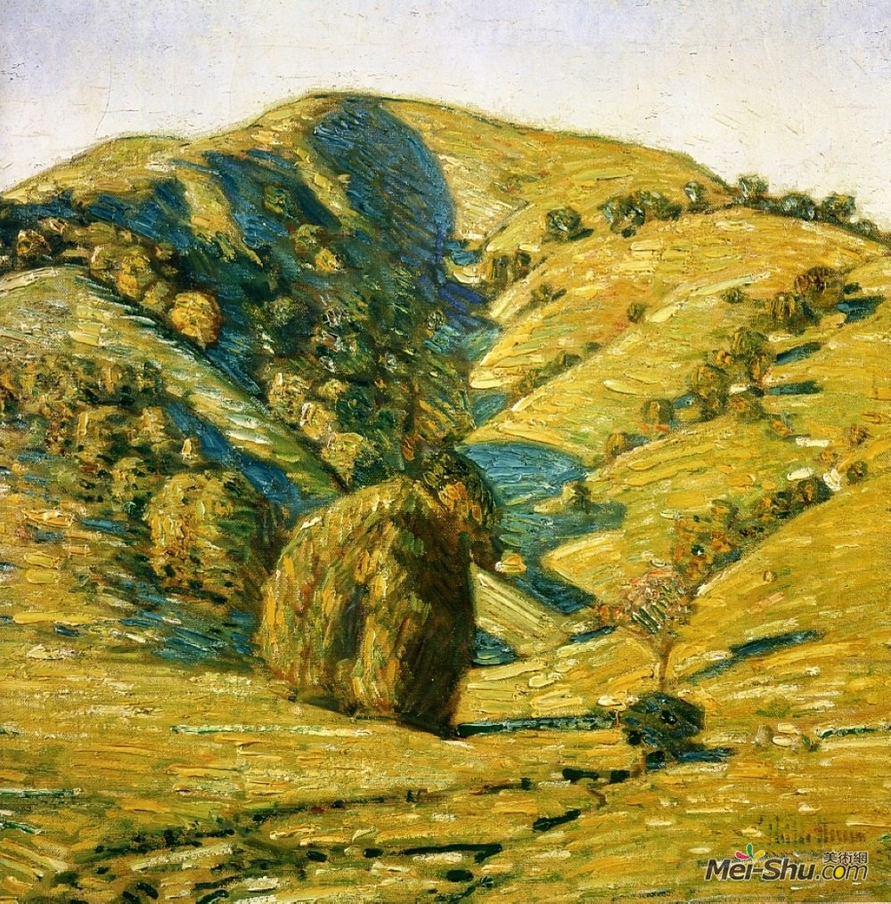 施尔德·哈森(Childe Hassam)高清作品《太阳的山，圣安塞尔莫，加利福尼亚》