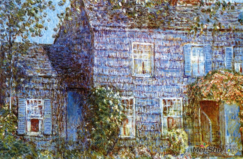 施尔德·哈森(Childe Hassam)高清作品《Hutchison House, Easthampton》