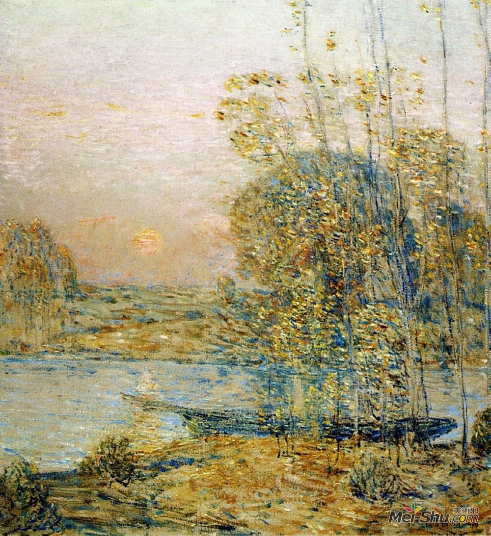 施尔德·哈森(Childe Hassam)高清作品《下午晚些时候（日落）》