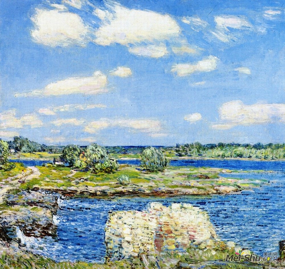 施尔德·哈森(Childe Hassam)高清作品《碾磨场和老托达尔坝》