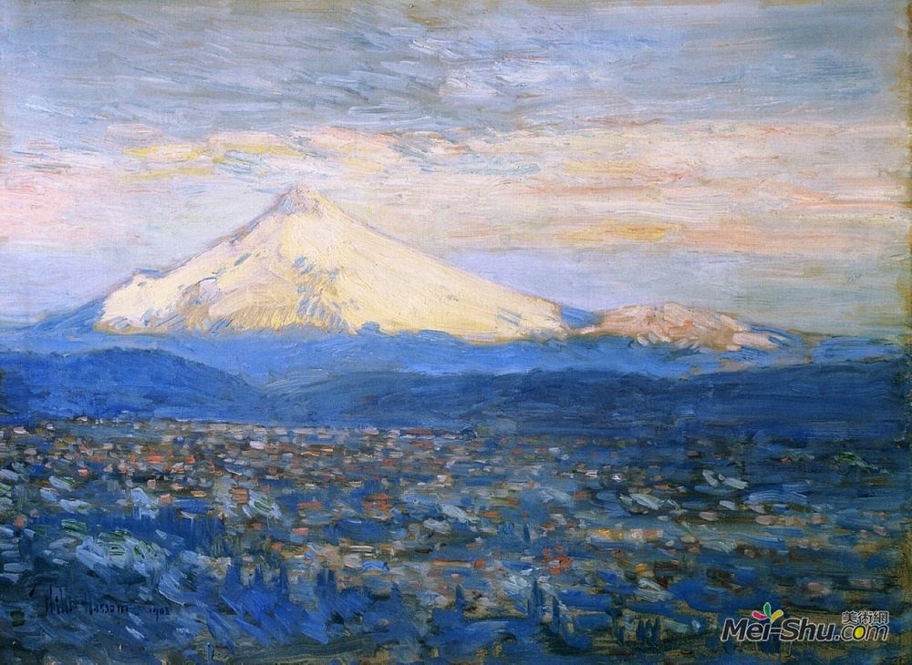 施尔德·哈森(Childe Hassam)高清作品《胡德山》