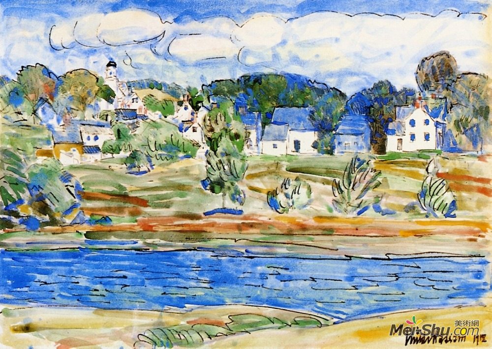 施尔德·哈森(Childe Hassam)高清作品《Newfields, New Hampshire》