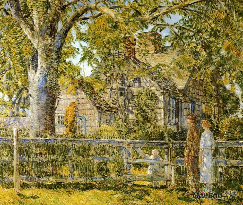 施尔德·哈森(Childe Hassam)高清作品《Old Mumford House, Easthampton》