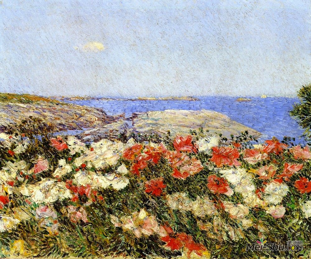 施尔德·哈森(Childe Hassam)高清作品《浅滩群岛上的罂粟花》