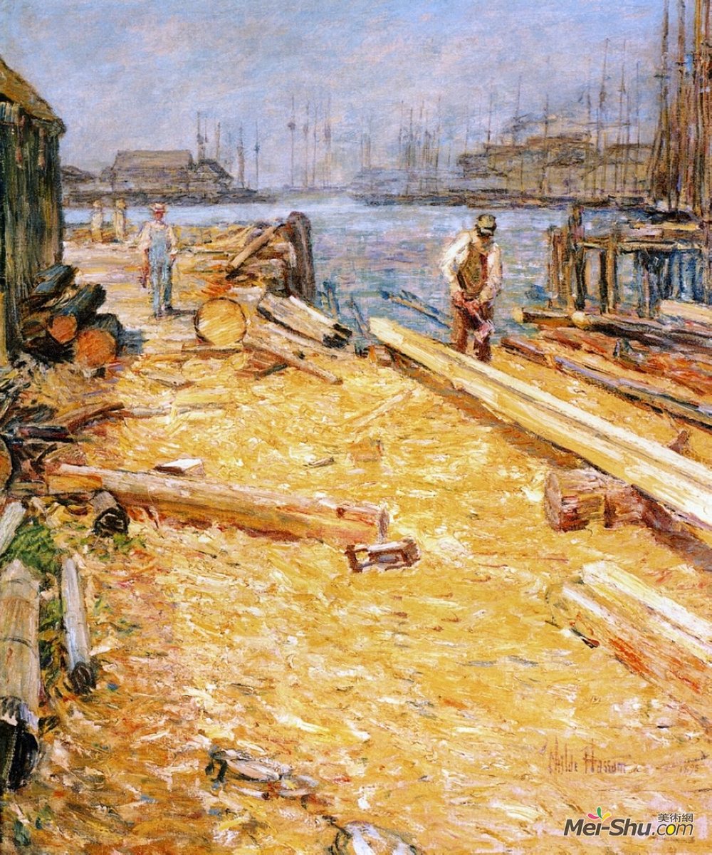 施尔德·哈森(Childe Hassam)高清作品《斯帕亚德，内港，格洛斯特》