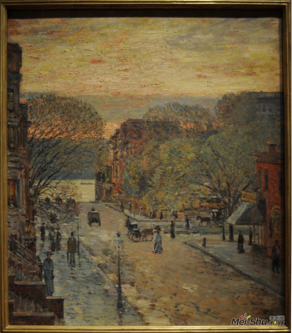施尔德·哈森(Childe Hassam)高清作品《西第七十八街春》