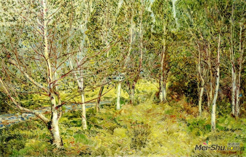 施尔德·哈森(Childe Hassam)高清作品《春林》