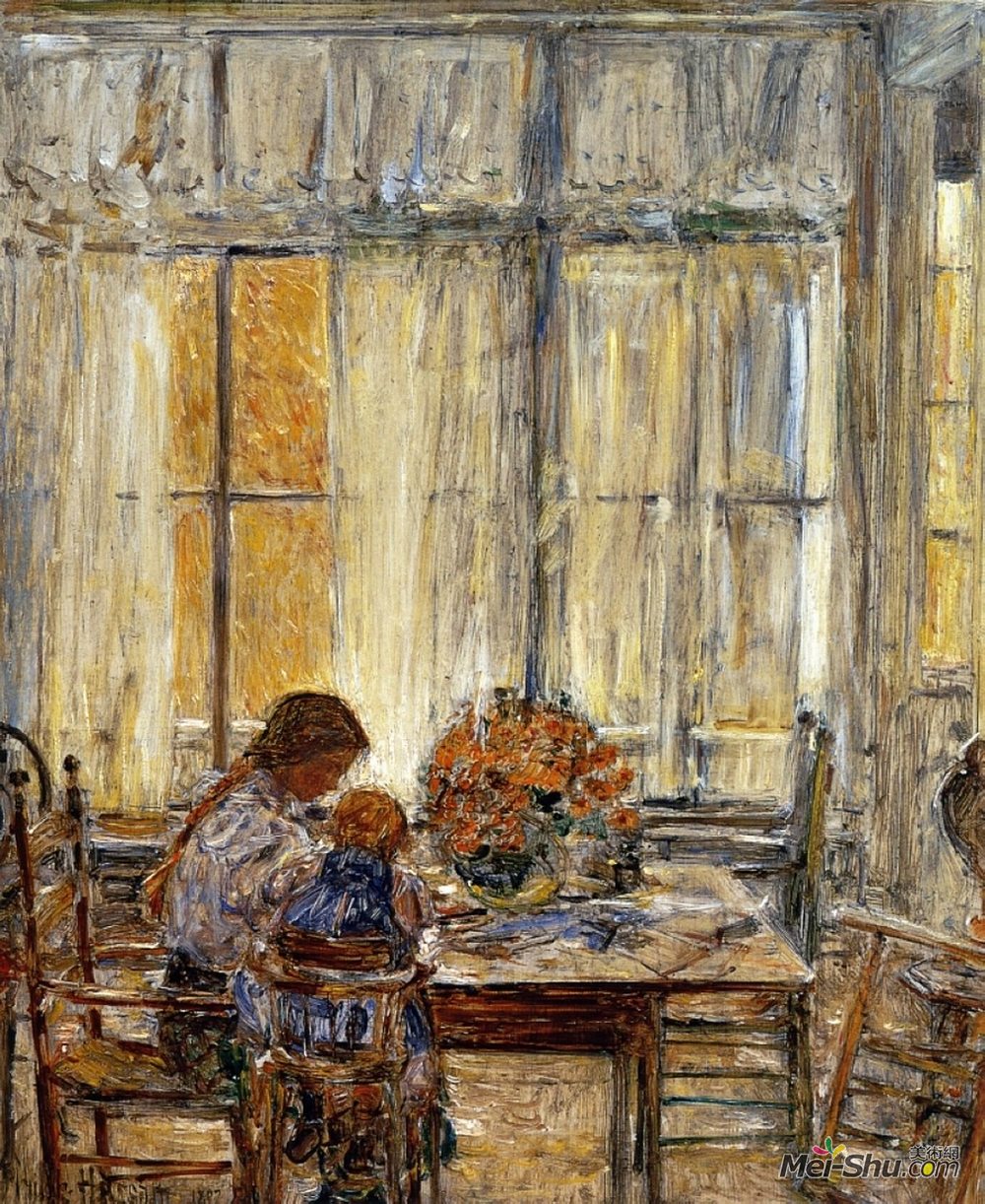 施尔德·哈森(Childe Hassam)高清作品《孩子们》