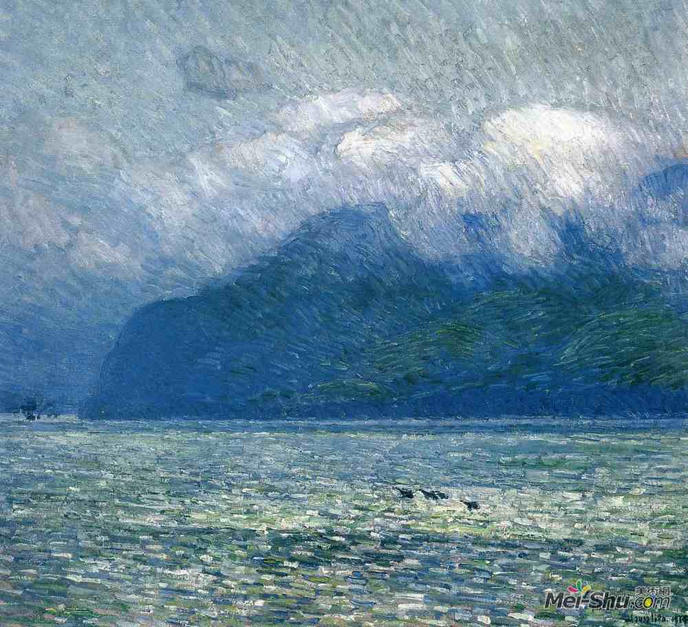 施尔德·哈森(Childe Hassam)高清作品《银幕与金门》