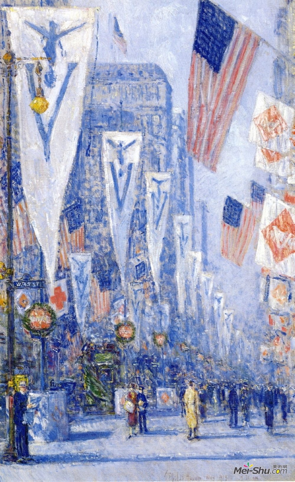 施尔德·哈森(Childe Hassam)高清作品《胜利日，梅》