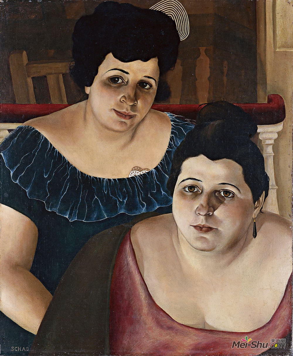 克里斯提安·查得(Christian Schad)高清作品《Maria and Annunziata 'from the Harbour'》
