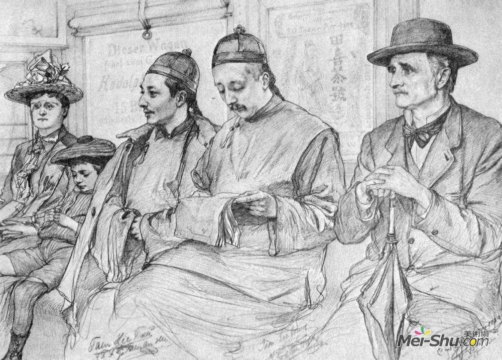 克里斯蒂安·阿勒斯(Christian Wilhelm Allers)高清作品《中国人在地下-柏林》