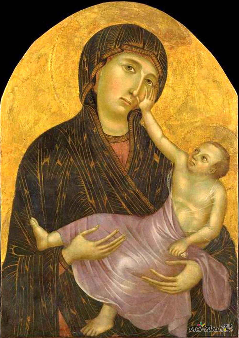 契马布埃(Cimabue)高清作品《麦当娜与孩子》