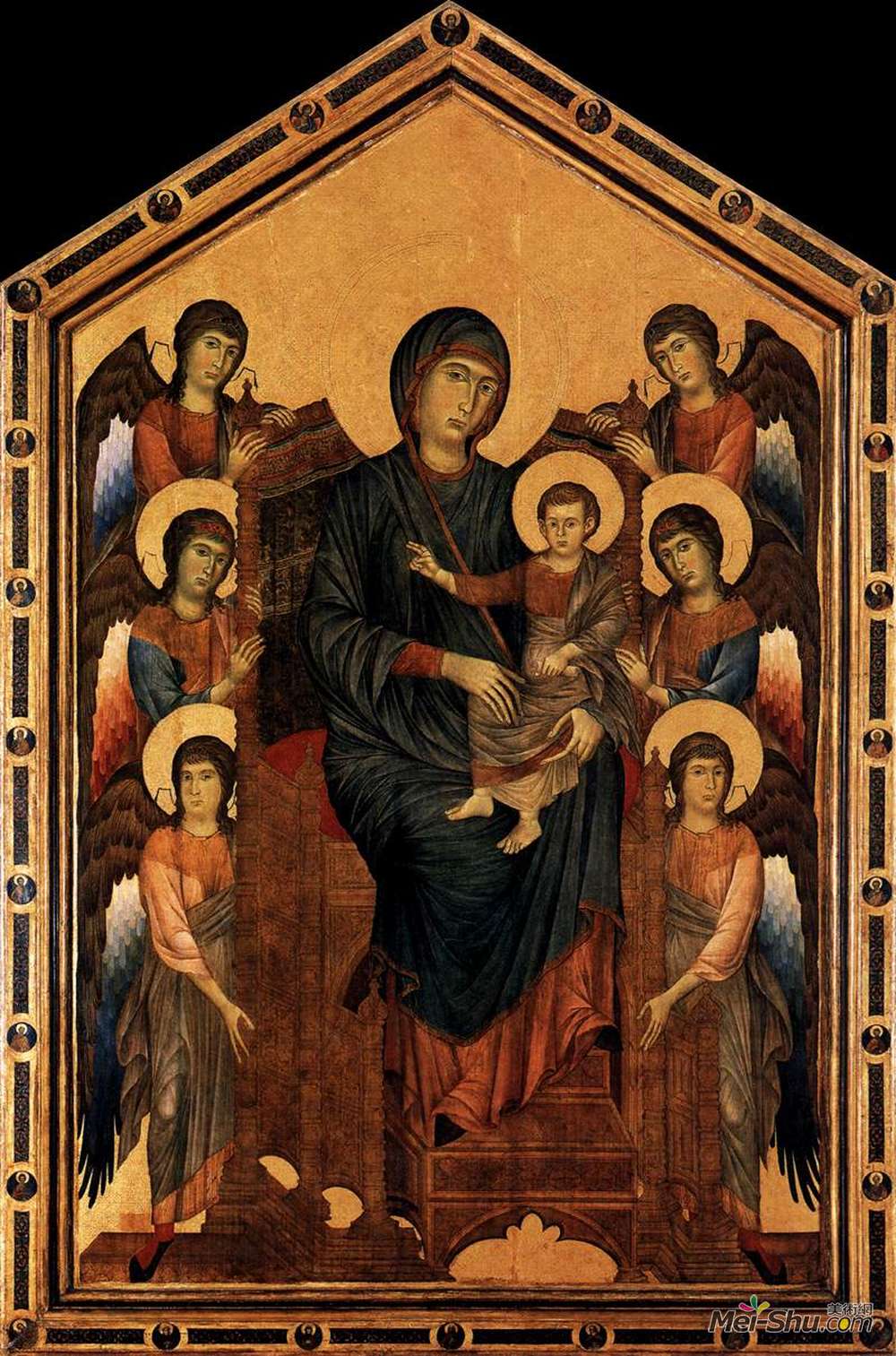 契马布埃(Cimabue)高清作品《处女与天使一起登基》
