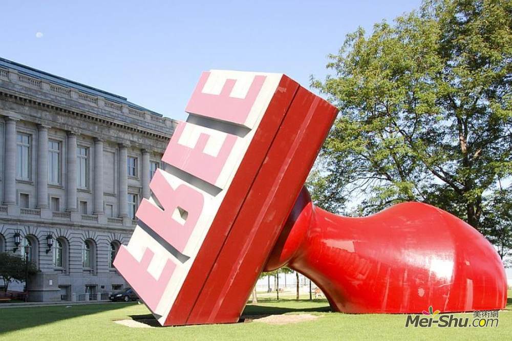 克拉斯·欧登伯格(Claes Oldenburg)高清作品《”Free” Stamp at Cleveland City Hall (collaboration with v》