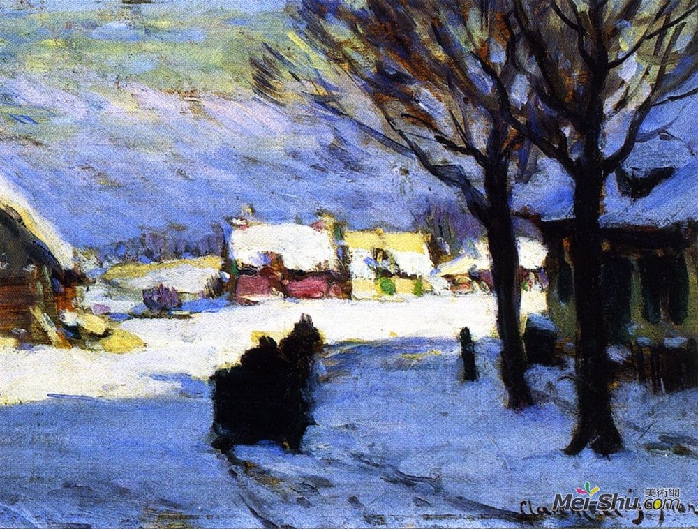 克拉伦斯·加格诺(Clarence Gagnon)高清作品《Afternoon Sun, Baie-Saint-Paul》