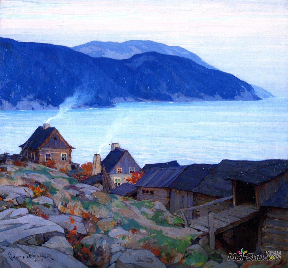 克拉伦斯·加格诺(Clarence Gagnon)高清作品《北岸之夜》