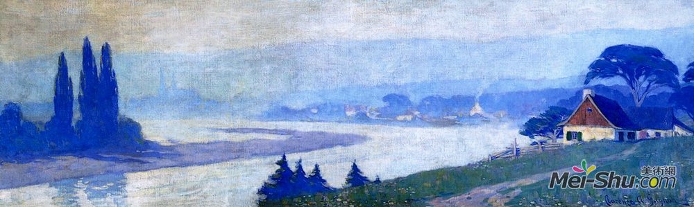 克拉伦斯·加格诺(Clarence Gagnon)高清作品《Summer Scene, Baie-Saint-Paul》