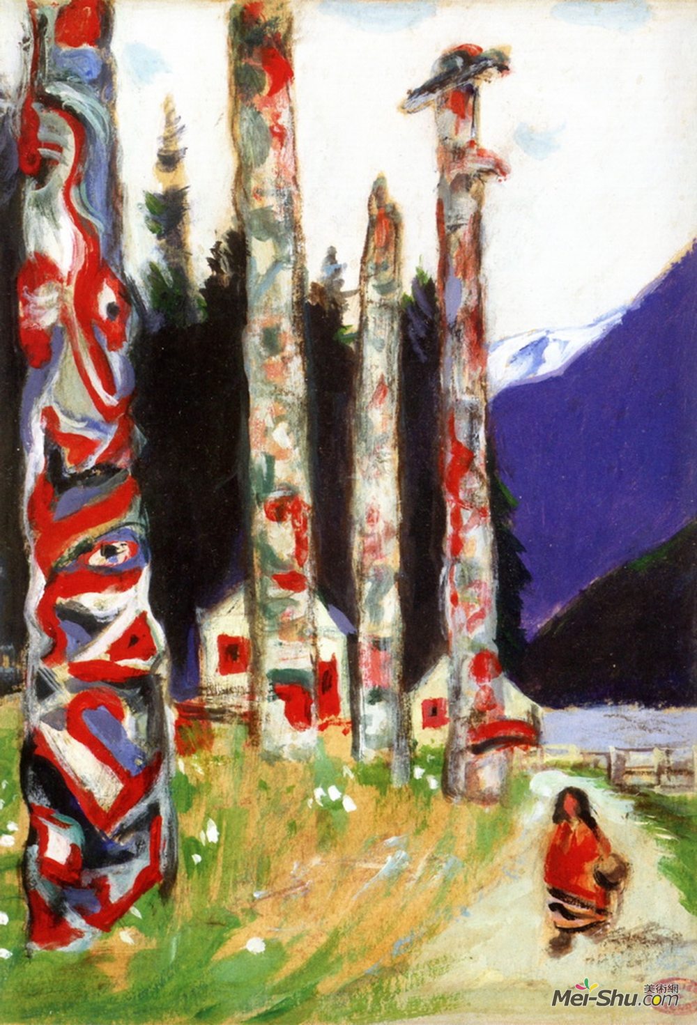 克拉伦斯·加格诺(Clarence Gagnon)高清作品《图腾（《大寂静》）研究》