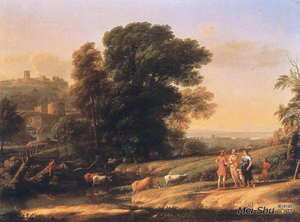 《戴安娜山水画》克劳德·洛兰(claude lorrain)高清作品欣赏