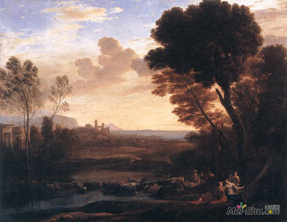 克劳德·洛兰(Claude Lorrain)高清作品《巴黎与奥尼诺景观》