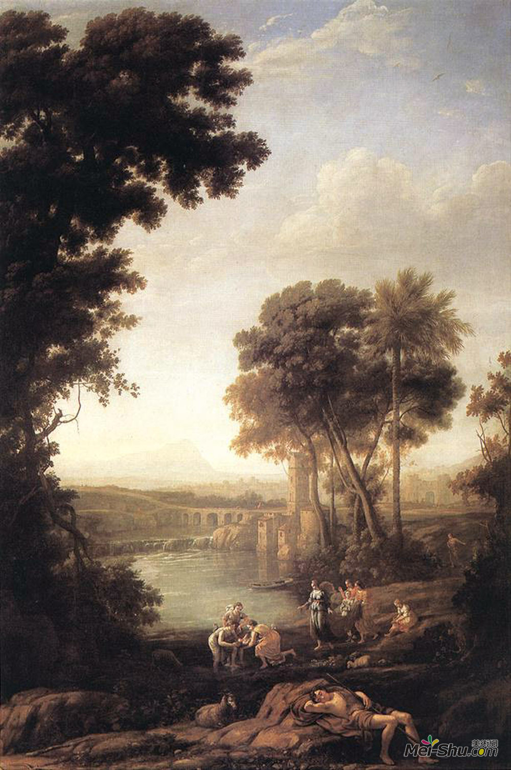 克劳德·洛兰(Claude Lorrain)高清作品《景观与摩西的发现》