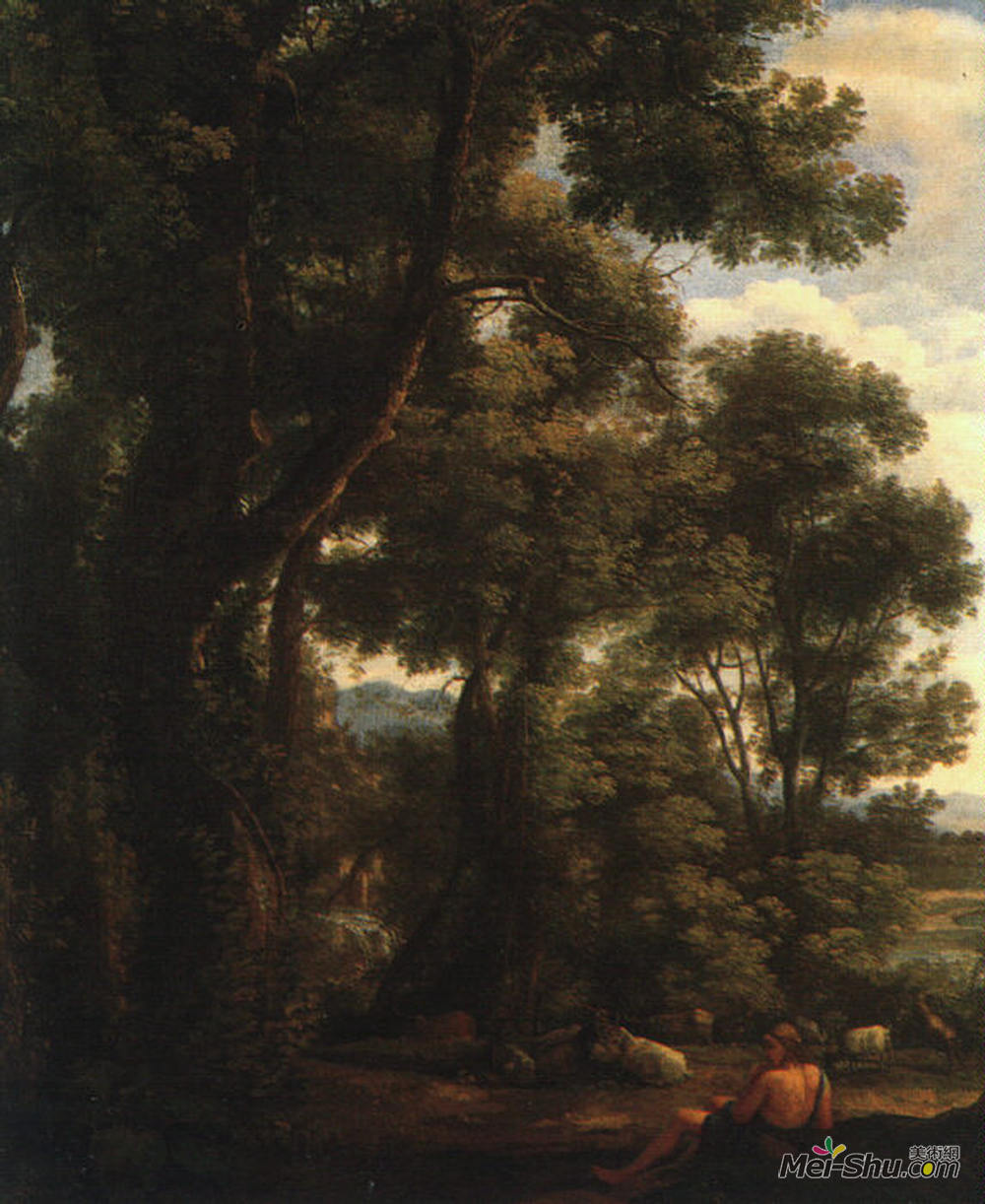 克劳德·洛兰(Claude Lorrain)高清作品《与牧羊人的风景》