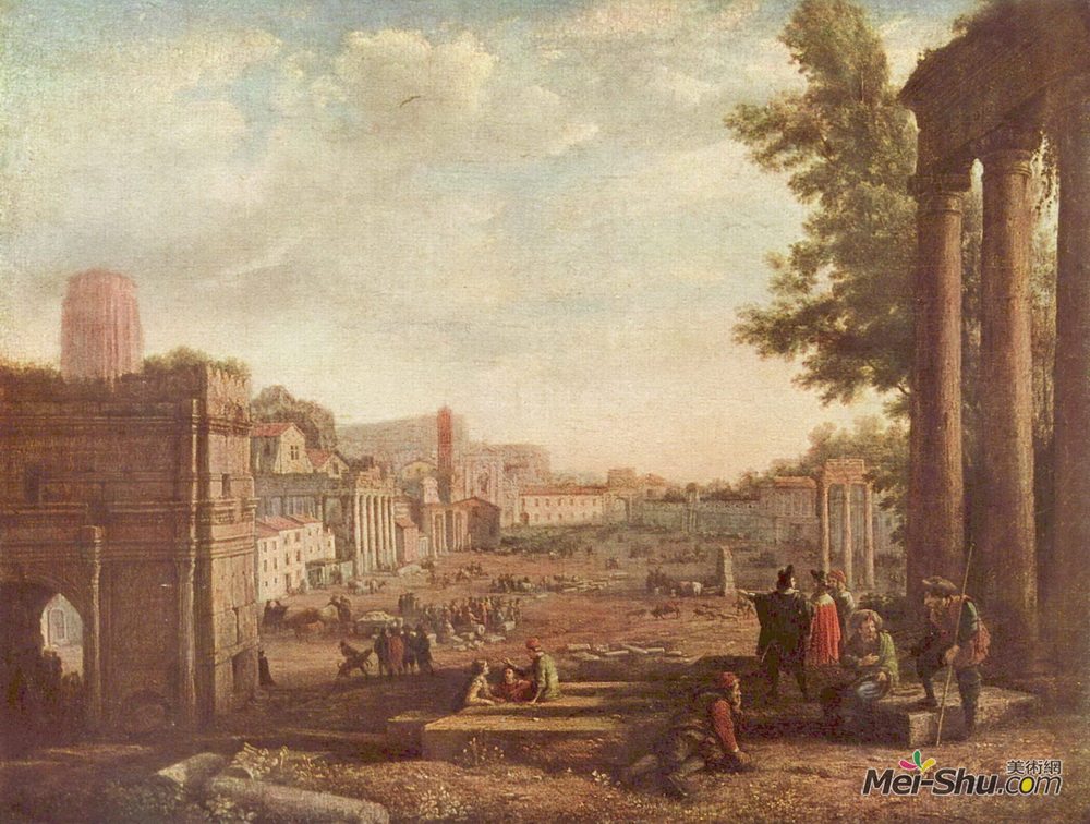 克劳德·洛兰(Claude Lorrain)高清作品《茶苗场，罗马》