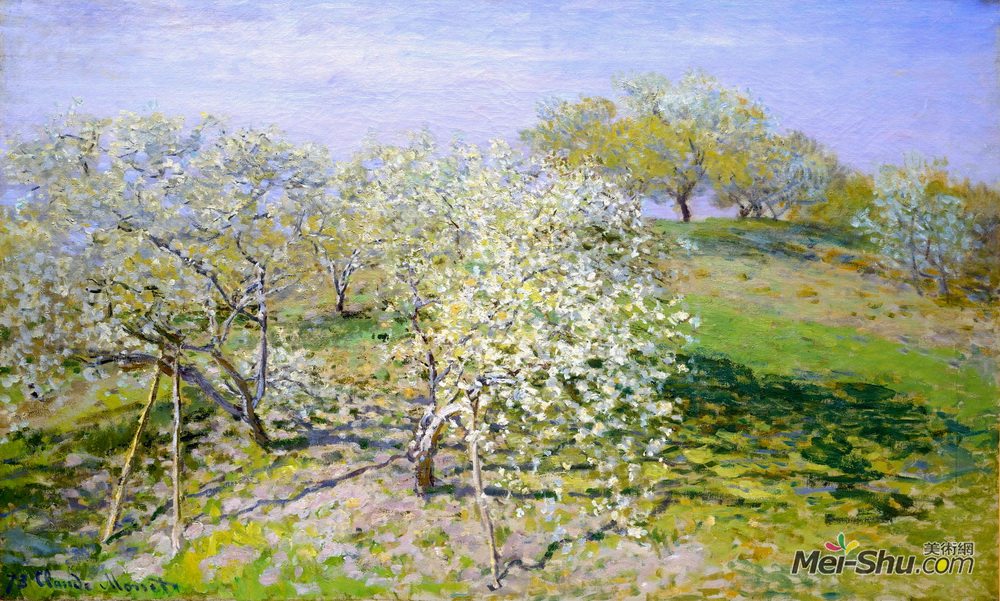 《盛开的苹果树》克劳德·莫奈(claude monet)高清作