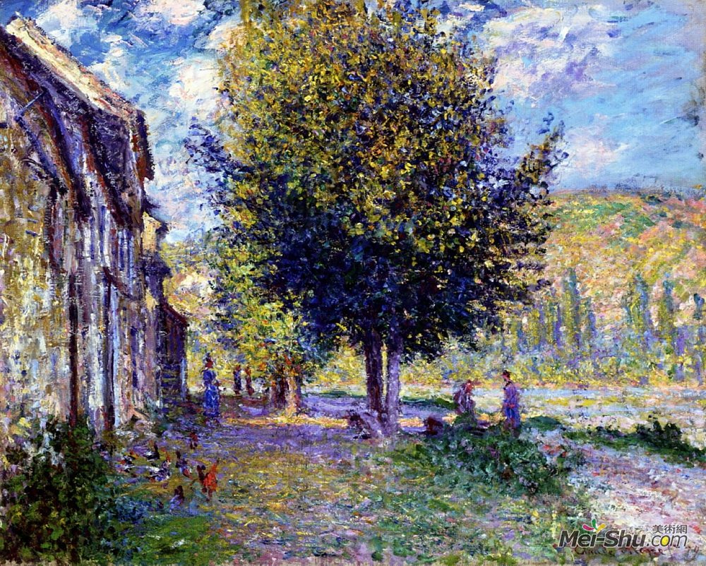 克劳德·莫奈(Claude Monet)高清作品《Banks of the Seine at Lavacourt》