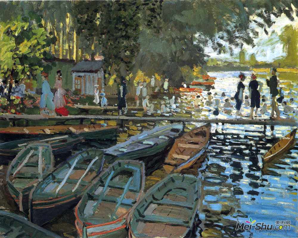 克劳德·莫奈(Claude Monet)高清作品《格尔奴叶的浴者》
