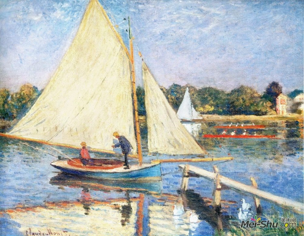 克劳德·莫奈(Claude Monet)高清作品《Boaters at Argenteuil》