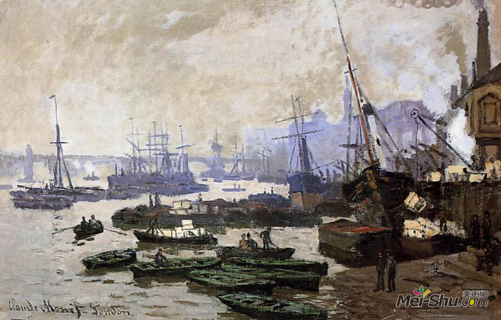 克劳德·莫奈(Claude Monet)高清作品《伦敦池中的小船》