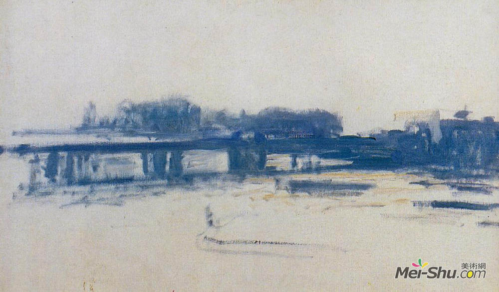 克劳德·莫奈(Claude Monet)高清作品《查林十字桥（研究）》