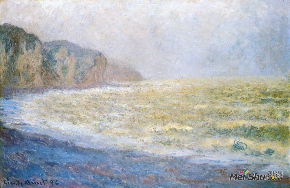 克劳德·莫奈(Claude Monet)高清作品《Cliff at Pourville》